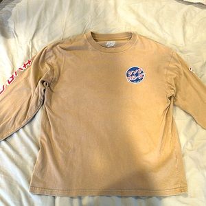 Santa Cruz Long Sleeve Tshirt Brown from Japan Sz Medium